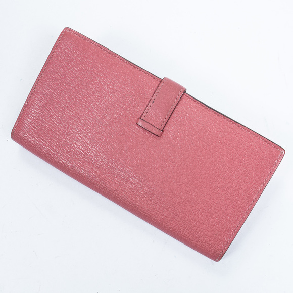 Hermes Bearn Wallet in Rose Azalee Chevre Mysore Leather - Picture 2 of 3